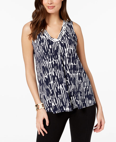 Alfani Petite Pleat Front Sleeveless Top
